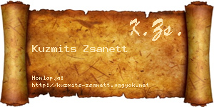 Kuzmits Zsanett névjegykártya